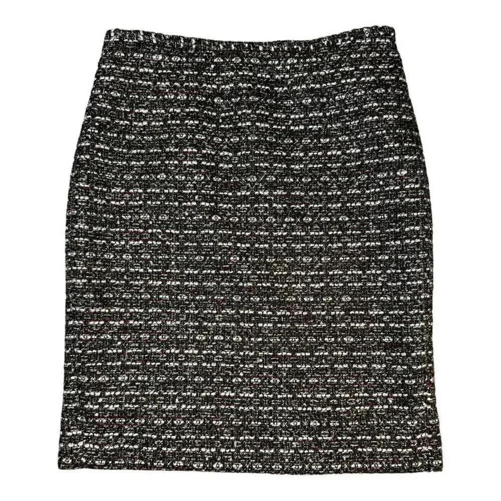 Calvin Klein Women’s Size 6 Red & Black Tweed Pencil Skirt
